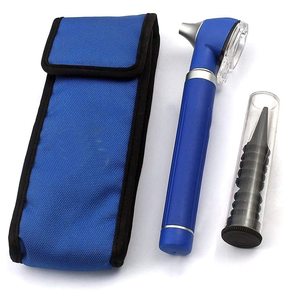 Otoscopio de Bolsillo Mini con Fibra Óptica y Luz LED, Construcción de Acero, Alimentado por Electricidad, para Diagnóstico Médico - Product Image 2