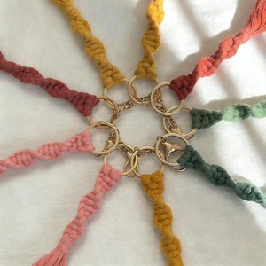 Boho Macrame Rope Keychain Decorative Object Suitable For Women Girls And Trendy Everyday <b>Accessories</b> Wholesale From India - Product Image 3