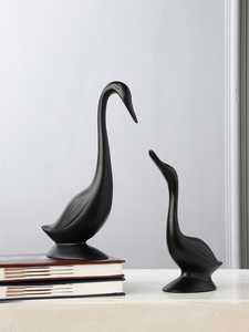 L 8.89 x W 6.35 x H 24.13 cm Duck Figurine Sculpture Set of 2 Artistic Tabletop <b>Decor</b> Handmade Animal Design Living Room <b>Decor</b> - Product Image 5
