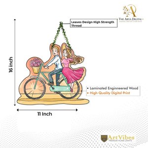 Décoration murale en bois pour couple Artvibes, cadeau de la Saint-Valentin pour partenaire, petite amie, petit ami, mari, femme - Product Image 6