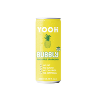 YOOH 320mL Aluminium Can Boisson Gazeuse Fruits Frais Gazeux Gazeux Ananas Eau Café Gingembre Soda En Gros Exportation Pas Cher