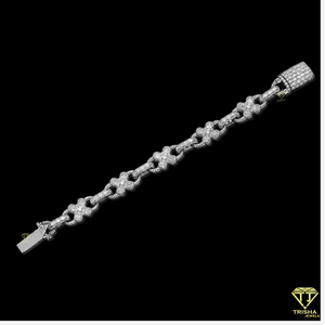 Exclusive Floral Statement Bracelet Featuring Brilliant Lab Grown Diamonds And Elegant Fine Jewelry Design - Product Image 2