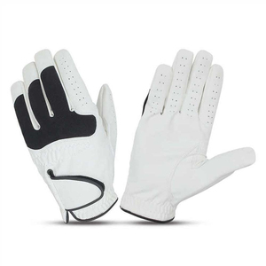Gants de golf haut de gamme tendance, en cuir véritable, antidérapants, respirants, unisexes, blanc, noir, gris, gants de sport - Product Image 1