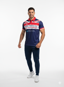 Polo de Punto Personalizado con Cuello Elástico y Estampado por Sublimación para Hombre, Camisa de Golf con Logotipo Bordado para Deportes y Negocios - Product Image 3