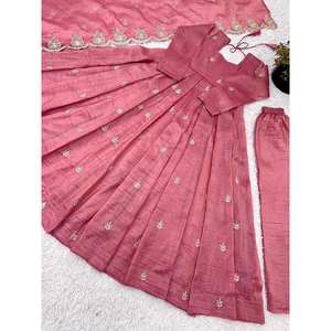 Vestido de Noche Rosa Completamente Cosido de Zeel Fashion, Vestido de Fiesta con Pantalón y Dupatta, Talla M, 1 kg - Product Image 4