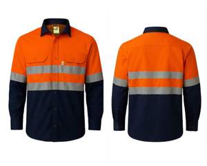 Camisa de Trabajo de Alta Visibilidad con Doble Tono Reflectante y Manga Corta, con Logotipo Personalizado para Trabajos Industriales y al Aire Libre - Product Image 2