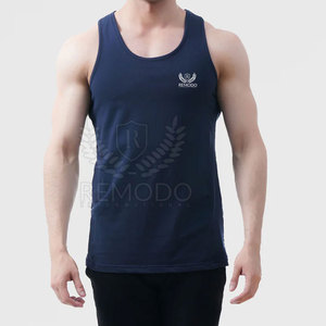 Camiseta Deportiva Transpirable de Secado Rápido con Logotipo Personalizado de Moda, Camiseta sin Mangas para Hombre de Poliéster/Algodón de Alta Calidad - Product Image 3
