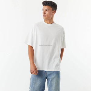 T-shirts personnalisés pour hommes à manches courtes 280g T-shirt à épaules tombantes de haute qualité - Product Image 1