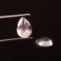 Lot en gros de pierres précieuses naturelles en quartz rose, taille poire, facettées, calibrées, 5x7 mm, pour la fabrication de bijoux