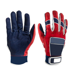 Guantes de Bateo de Béisbol de Alto Impacto, Estilo Deportivo, Dedos Completos, Bicolor, Diseño Único, Muñeca Ajustable, Guante Deportivo - Product Image 1
