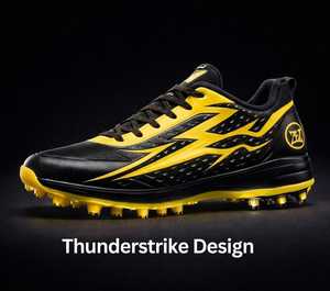 Chaussures de cricket à crampons en caoutchouc HIT ZONE, double couture, ambidextres, haute adhérence, légères, durables, pour l'entraînement et les matchs sportifs - Product Image 2