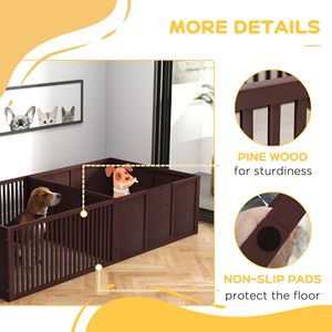 Caja de Parto para Perros Cómoda con Puertas Extraíbles, Corral Interior para Cachorros Recién Nacidos, Casas y Muebles para Mascotas - Product Image 6