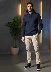 Sudadera con Capucha para Hombre OEM, Mezcla de Poliéster y Algodón, Logotipo Personalizado Impreso, Sudadera de Forro Polar, Ropa Deportiva Informal de Invierno, Moda Urbana - Product Image 4