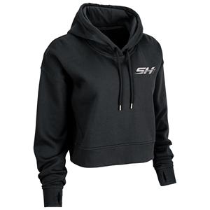 Sudadera con Capucha Corta Premium para Mujer, Tejido Suave, Estilo Casual Urbano, Hombros Caídos, Transpirable, Ecológica, Tejida - Product Image 1