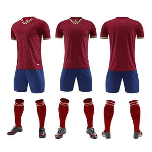ชุดเสื้อฟุตบอลสีเหลืองสำหรับผู้ชายพร้อมกางเกงขาสั้นสีน้ำเงินและถุงเท้า ชุดยูนิฟอร์มแขนสั้นคอวีดูดซับความชื้นสำหรับผู้ใหญ่ทุกฤดูกาล - Product Image 5