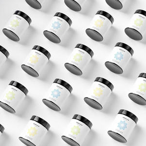 Pot en plastique PET noir de 250 ml (8 oz) à parois droites, imprimé en sérigraphie, avec étiquette personnalisée, pour vitamines, médicaments, pilules, compléments alimentaires - Product Image 6