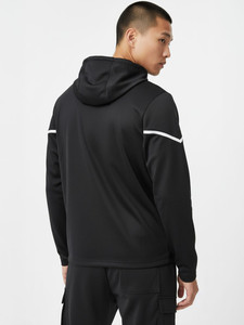 Men's Black Hooded Tracksuit Set Full Sleeve <b>Zipper</b> <b>Jacket</b> Pants Solid Color Sporty Slim Fit Summer Wear Acid Wash Printed - Product Image 5
