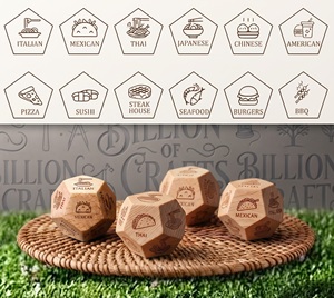 Juego de Dados de Madera de 12 Caras, Hechos a Mano con Madera Natural, Dados de RPG para Juegos de Mesa DND, Calidad Premium - Product Image 2