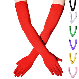 Guantes Elásticos de Seda de Leche de Color Sólido de 57 cm para Mujer, Ideales para Bodas, Fiestas, Discotecas, Bares y Bailes - Product Image 4