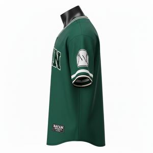 Camiseta 100% algodón para hombre, corte holgado, estampada, estilo béisbol, malla deportiva de poliéster GSM, tacto suave, con apliques y bordados personalizados. - Product Image 3