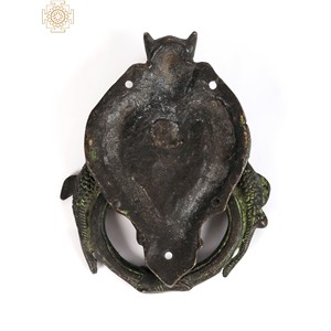 Heurtoir de porte de chauve-souris fait à la main de 6 pouces avec anneau de heurtoir de paon comme objet décoratif pour la maison - Product Image 4