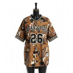 Camiseta de Béisbol para Mujer, 180 GSM, Poliéster Transpirable, Estampado Completo, Ribete en Contraste, Logotipo Personalizado, Transpirable - Product Image 1