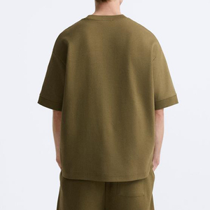 Ensemble court décontracté en tissu éponge de coton pour homme, personnalisé OEM, respirant, séchage rapide, idéal pour la gym, avec t-shirt, pour l'été - Product Image 4