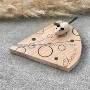 Tablas de cortar de madera de cocina con logotipo personalizado, tabla de cortar de paleta de madera de acacia de nogal negro de bambú con mango - Product Image 3