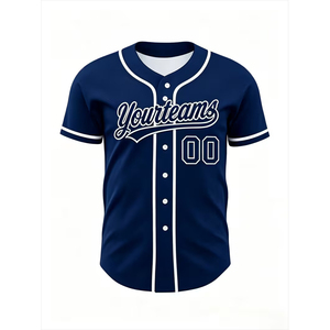 Maillot de baseball sur mesure, design personnalisé, respirant, séchage rapide, vêtements d'équipe sportive, service OEM disponible à des prix compétitifs - Product Image 1