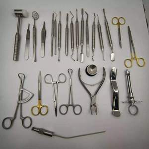 Ensemble de 27 instruments de chirurgie implantaire dentaire de haute qualité en acier inoxydable certifié CE Classe I, source d'alimentation manuelle - Product Image 1