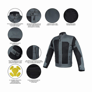 SHAHEEN FIT High Quality Cordura Printed Breathable <b>Motorcycle</b> Riding <b>Jacket</b> Unisex Winter <b>Summer</b> Windproof Full Sleeve Custom - Product Image 5