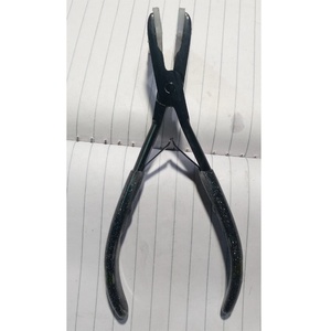 Pince à extensions capillaires double ressort couleur argent pour micro-anneaux, vente en gros OEM ODM - Product Image 4
