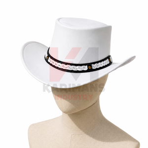 Chapeaux de cowboy en cuir véritable de qualité supérieure, style ranch et rodéo, personnalisation de marque, vente en gros pour importateurs et distributeurs - Product Image 5
