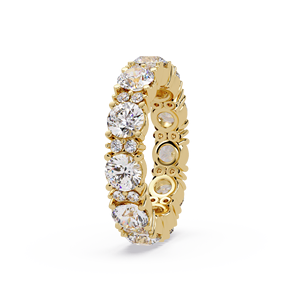 Anillo de Eternidad de Lujo en Oro Sólido de 14K con Diamantes Cultivados en Laboratorio, Corte Brillante Redondo, 4.70 Quilates TW, Joyería Fina para Boda - Product Image 2