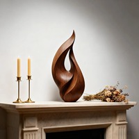 Art abstrait en bois sculpté à la main, élégant centre de table, décoration haut de gamme, accessoire de maison de boutique, en bois, Pâques, Baptême