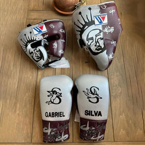 Nouvel ensemble de boxe sur mesure en cuir véritable, professionnel, pour entraînement et sparring. - Product Image 1