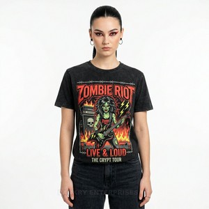 Camiseta con Gráfico de Anime Personalizada para Mujer, Camiseta con Estampado de Estudiante Zombi Kawaii, Estilo Harajuku, Ropa Urbana, Camiseta Extra Grande de Algodón, Proveedor - Product Image 3