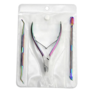Juego de 3 Piezas de Cortaúñas Profesional de Acero Inoxidable, Tijeras, Pinzas, Empujador de Cutículas Multifunción, Removedor de Cutículas, Kits de Manicura para el Cuidado de las Uñas - Product Image 1