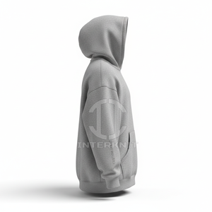 Sweat-shirt à capuche surdimensionné personnalisé pour homme en coton French Terry, style décontracté pour l'automne, avec poche et logo imprimé sur le devant - Product Image 3
