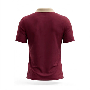 Polo à manches courtes pour homme, couleur personnalisée, coupe classique, couleur unie, bordure contrastée, boutons, tissu Oxford en coton - Product Image 2