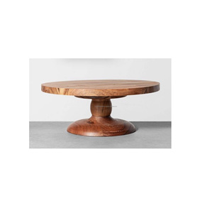 แท่นวางเค้กแบบคมพร้อมอุปกรณ์ตกแต่งเค้กไม้หลายขนาด - Product Image 1
