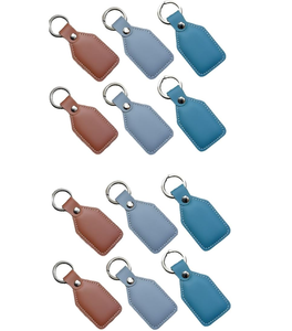 Leather <b>Key</b> Chain Oblong Shape Durable Metal <b>Ring</b> Keyring Customized Genuine Leather Handmade Keyring - Product Image 6