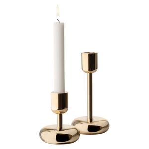 Porte-bougie en métal doré de luxe, style nordique, en laiton, pour bougies coniques, centre de table de mariage, décoration moderne pour la maison. - Product Image 1