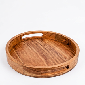 Bandeja de madera oscura hecha a mano al por mayor, personalizada OEM ODM, organizador de mesa de café, bandeja decorativa de madera para el hogar DECORYUG - Product Image 4