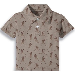 Polo en coton pour bébés garçons INDEX, imprimé voiture, blanc, manches courtes, uniforme scolaire, nourrissons, tout-petits, tissu Oxford - Product Image 3