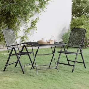 Ensemble de salle à manger de jardin anthracite - Product Image 1
