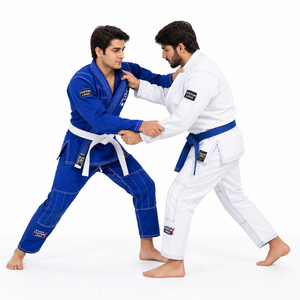 Uniforme de Jiu Jitsu Brasileño (BJJ) Personalizado al por Mayor, Kimono Azul de Algodón para Hombre, Costuras Reforzadas, Ropa de Entrenamiento Transpirable, OEM ODM - Product Image 4