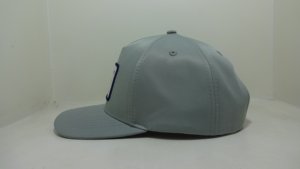 Wholesale Custom <b>Light</b> Grey 5 Panel Baseball Cap Structured Mid Profile Semi-Curved Bill Golf <b>Hat</b> with Woven Patch Logo - Product Image 6