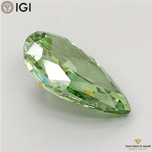 เพชร CVD ผลิตในห้องปฏิบัติการ สีเขียวสดใส ระดับความสะอาด VS2 น้ำหนัก 2.00 กะรัต พร้อมใบรับรอง IGI รูปทรงลูกแพร์ สำหรับแหวนขอแต่งงานสุดหรู - Product Image 3