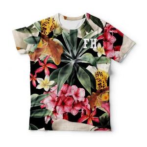 เสื้อยืดผู้ชายลายดอกไม้ คอกลม แขนสั้น พิมพ์ลายแบบซับลิเมชั่น สไตล์ฮิปฮอป สำหรับฤดูใบไม้ผลิและฤดูร้อน เสื้อผ้าลำลองแนวสตรีท โพลีเอสเตอร์ 100% - Product Image 3